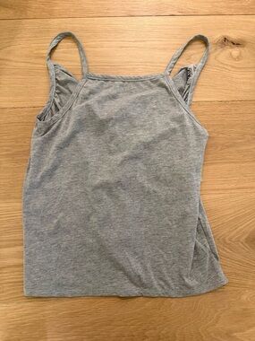 Chaser sz small tank top grey drape back